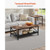  3 Pieces Living Room Table Sets, 41.3 in Industrial Coffee Table with 2 Square End Side Tables, Ea E415-KTZZTZTMFZWP7SOR6001V0
