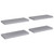 Wall Shelf Set of 4 Grey Honeycomb MDF, metal A949-323855
