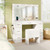 43.5-Inche Vanity Desk with Mirror and Lights for Bedroom-White B593-JV12518US