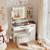 Vanity Desk with Mirror and Lights Farmhouse Makeup Dressing Table-White B593-JV13118