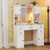 Makeup Vanity Desk with Lighted Mirror and Charging Station-White - Color: White D681-HU10929US-WH