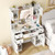 Makeup Vanity Desk with Lighted Mirror and Charging Station-White - Color: White D681-HU10929US-WH