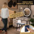Vanity Table Set with 3-Color Lighted Mirror and Cushioned Stool-White - Color: White D681-HU10332US-WH