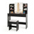Vanity Set with Lighted Mirror and Stool with Power Outlet-Black B593-HU10803US+