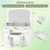Vanity Desk Makeup Table with Stool 3-Color Lights and Charging Station-White - Color: White D681-HU11089US-WH+