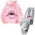 Color: black, Kid Size: 6 - Children Hoodies Stitch Kawaii Fashion Pullover Sweatshirt Anime Trucks F640-12000043623475733