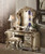 Elaborate Carved Gold Patina Finish Desk Vanity Dressing Table With 7 Drawers N270-376993