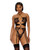 Pull My Strings Sheer Mesh Halterneck Teddy - Black XL X615-FRPL774503-BK-X0
