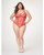 Fishnet Strappy High Cut Leg Teddy Red 1X/2X X615-STH11495-RD-X2