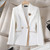 Color: White Suit, Size: XXXL - Niche Temperament White Collar For Business Enterprises Suit Women Q119-CJLS214013334HS