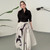 Women's Fashion Lace-up Girdle Printing Suit Q119-CJLY2267527