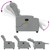 Massage Recliner Chair Light Grey Fabric A949-3206915