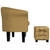 Tub Chair with Footstool Gold Faux Leather A949-60713
