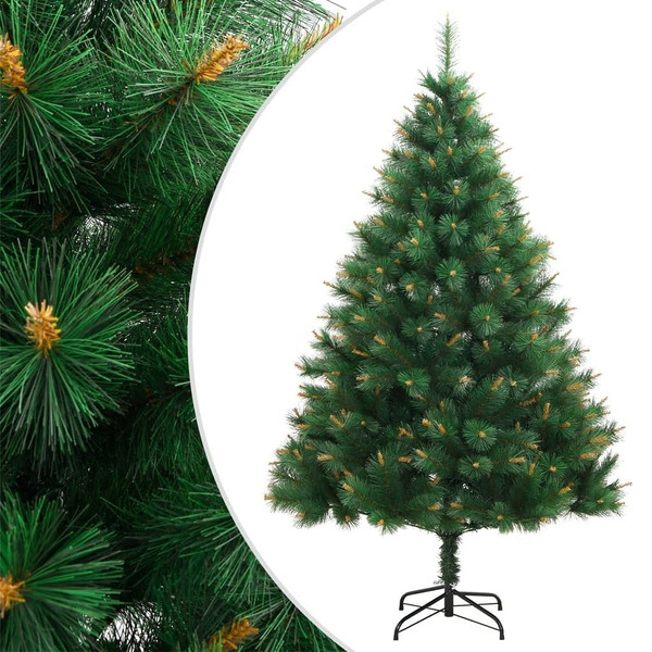  Artificial Hinged Christmas Tree Green and Yellow PVC, Metal A949-356752