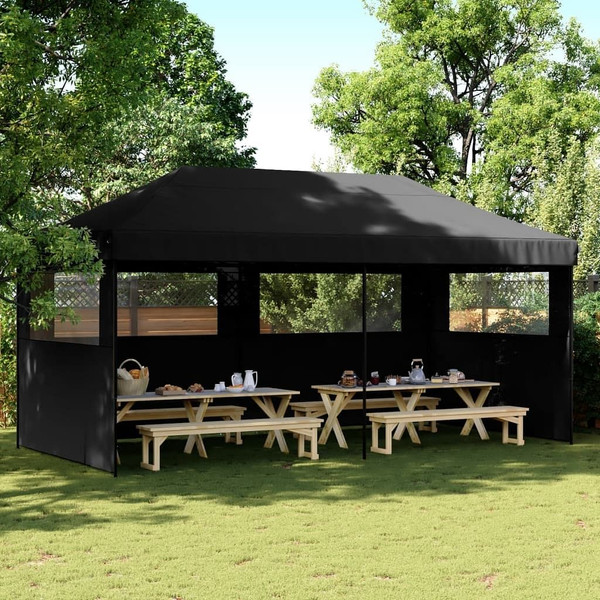 Party Tent Black Oxford fabric with PVC coating Large Foldable A949-4004950