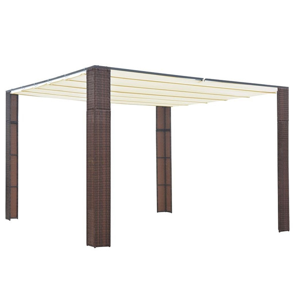  Outdoor Gazebo Brown and Cream A949-44816