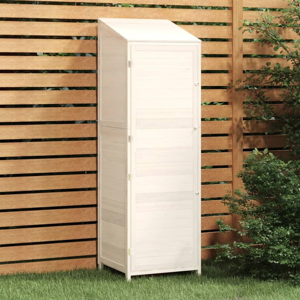 Garden Shed White 21.7"x20.5"x68.7" Solid Wood Fir A949-152187