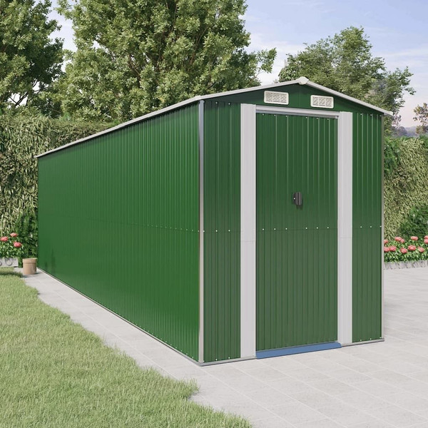  Garden Shed Green Galvanized Steel Large Garden Storage A949-3147433
