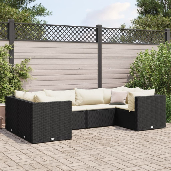  Patio Lounge Set Black, Cream White A949-3308248