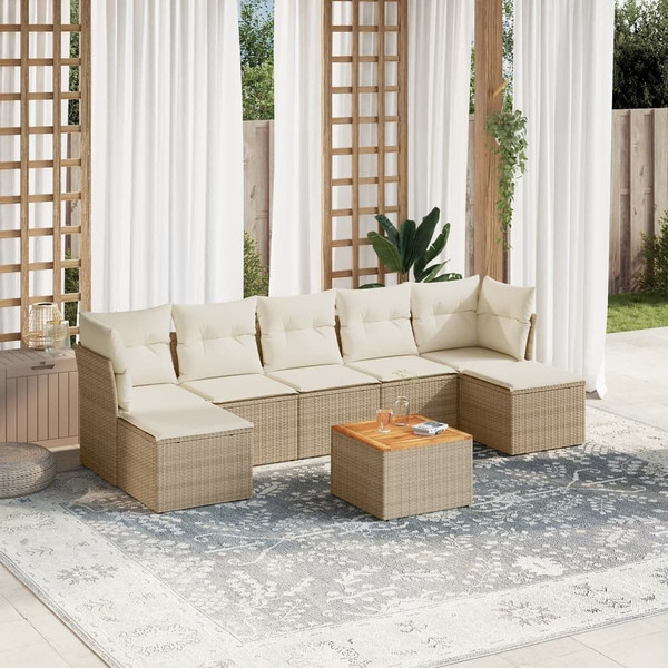  Garden Sofa Set Beige and Brown A949-3223776