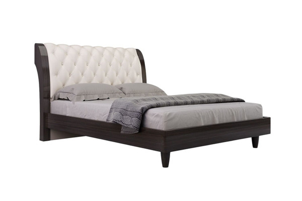 Four Piece Beige Solid Wood Bedroom Set With Mirror N270-343985