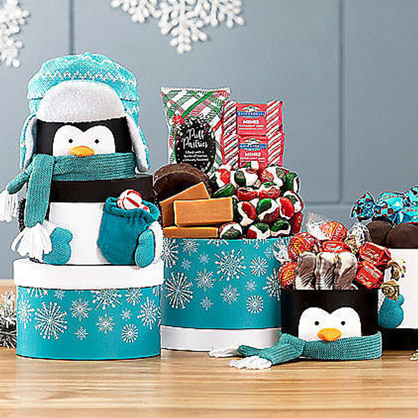 Penguin Treats: Christmas Holiday Gift Tower Z954-WC-565