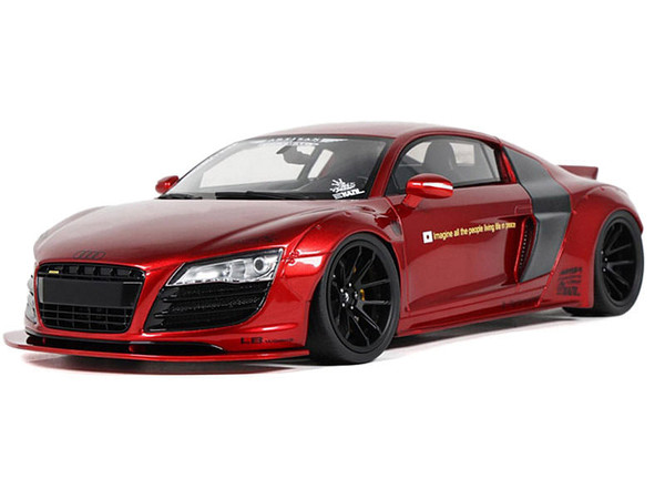 2022 Audi R8 "LB Works" Red Metallic 1/18 Model Car by GT Spirit F977-GT892