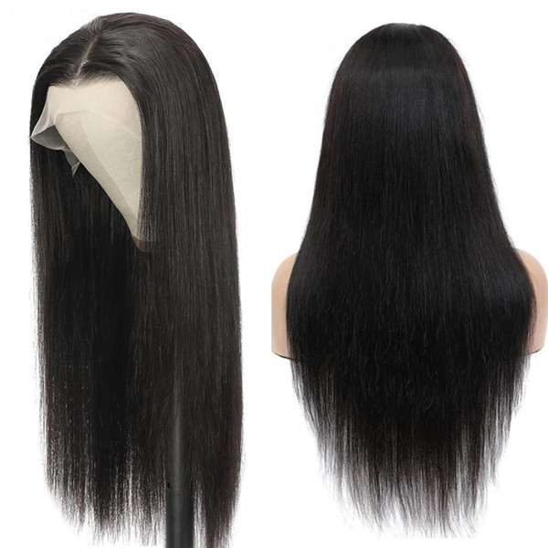 Color: 7A 13x4 Head Cover150, Size: 16inch 40cm - Headgear With Straight Human Hair Q119-CJHC165815705EV