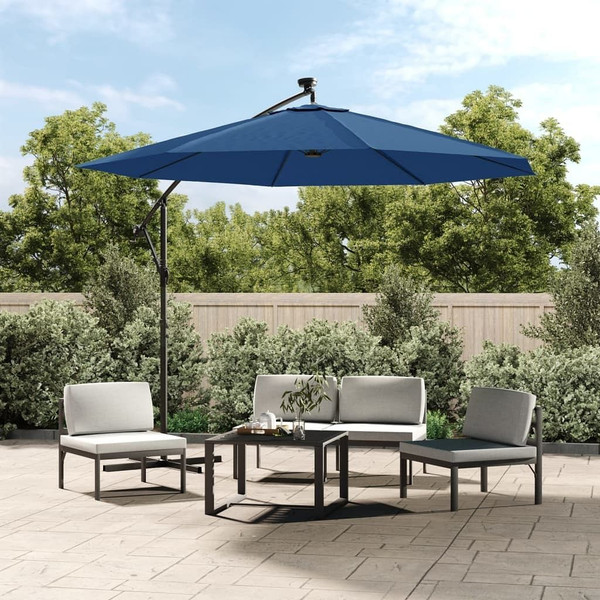  Cantilever Patio Umbrella Azure Polyester fabric, Steel pole A949-47137