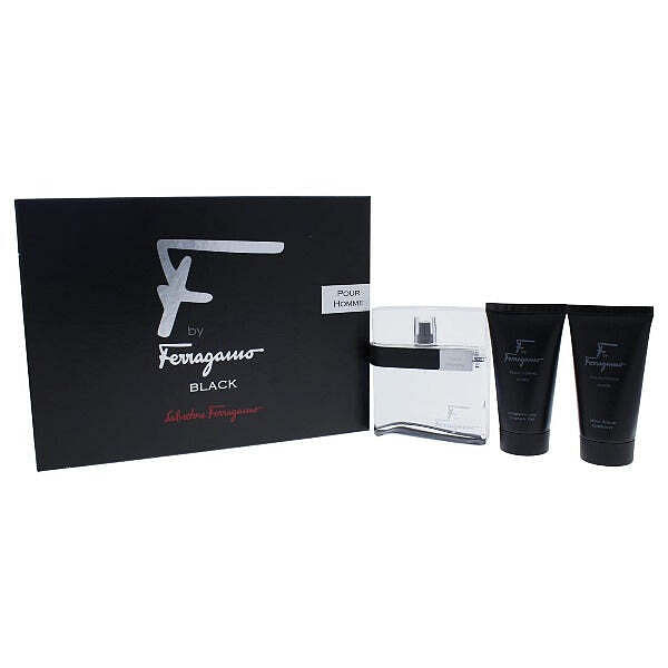 F By Ferragamo Pour Homme Black 3 Piece Gift Set M433-MS-FERBLK-3PC