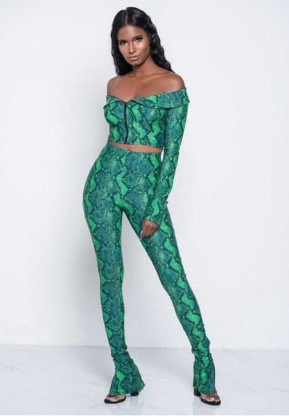 Sexy Off The Shoulder Long Sleeves Two Pieces Set H721-SMR8822