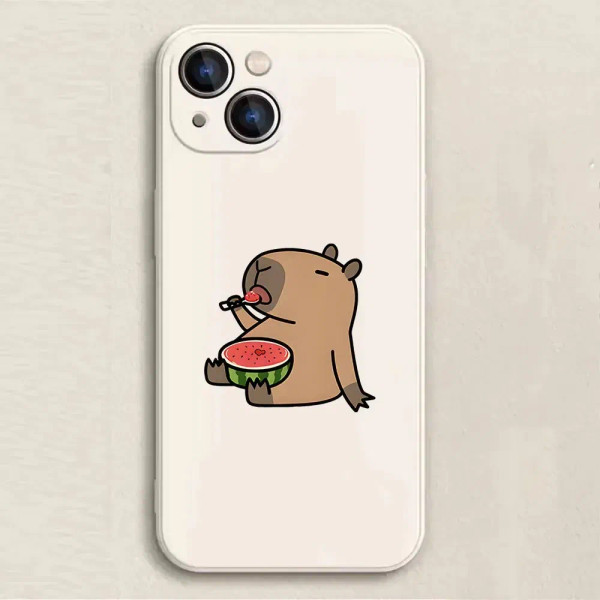 Color: Blue, Material: CANVAS - Cartoon Animal Capybara Phone Case For Samsung Galaxy S10 S20 S21 S F640-12000039848277174