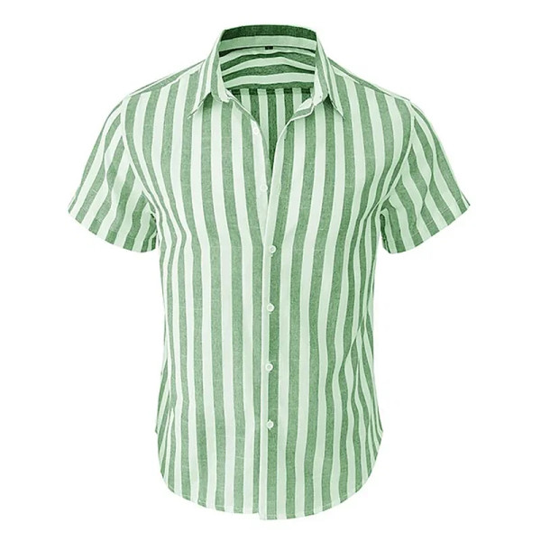 Color: black, Size: 5XL - Alternating Striped men's Shirts Summer Minimalist Shirts Beach Casual St F640-12000039223459384
