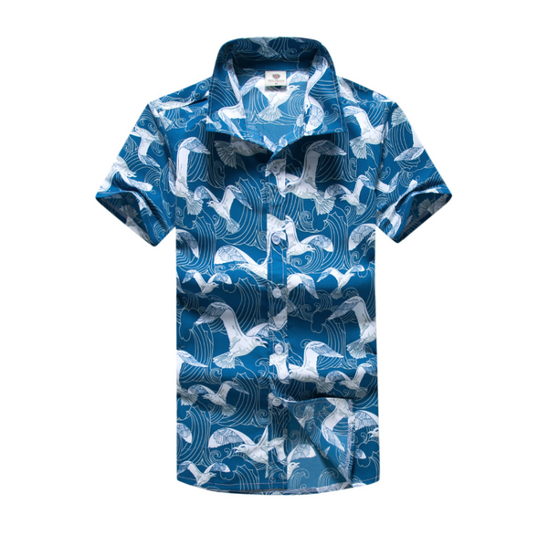 Color: ST35, size: 5XL - Summer beach shirt men's casual loose short-sleeved shirt Q119-CJNSTXYH00384-ST35-5XL