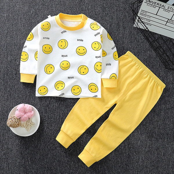 Color: D, Child size: 80cm - Children's Underwear Set cotton Two-piece Cotton Sweater Pajamas Q119-CJYE100630520TG
