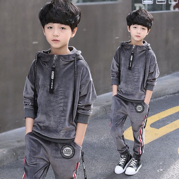 Size: 160CM, Color: Grey-Spring, Style:  - Twin-piece set of golden fleece Q119-CJWJNHNT03046-160CM-Grey-Spring
