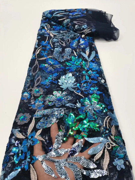 Color: BROWN, Width: 120cm, length: 2 Yards - Latest Classic Superior Quality Elegant Embroidery He F640-12000029321636883