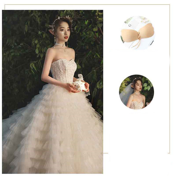Color: Flush Model, style: With Veil and Chest Patch-S, Size:  - Women's Temperament Fashion Large  Q119-CJLY170723409IR