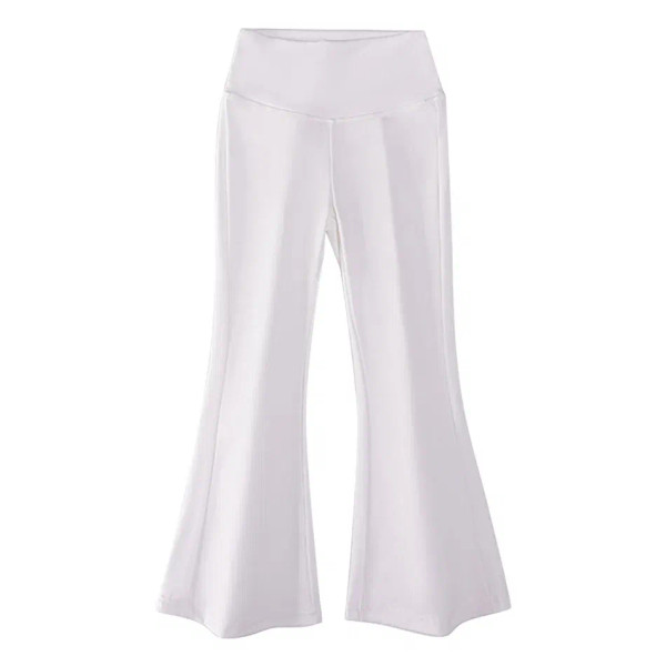 Color: Beige, Size: 104 - Stylish Children High Waisted Slimming Comfortable Bootcut Leggings Suita F640-12000041727240343