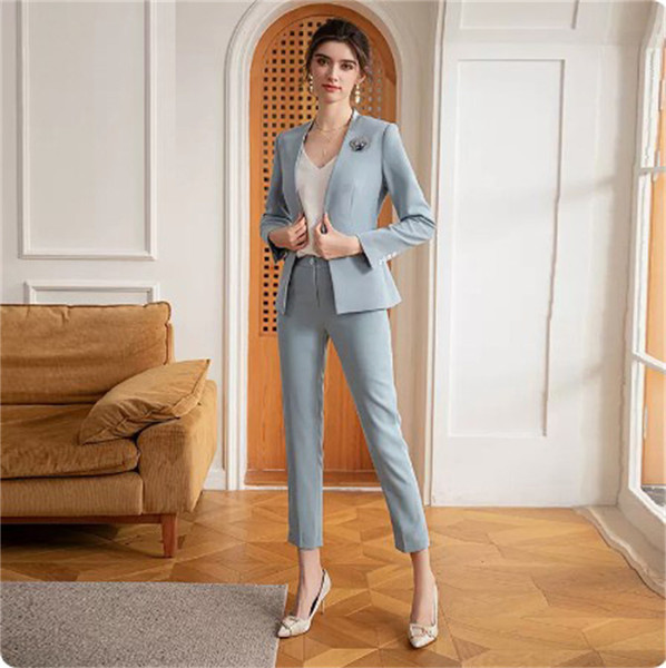 Color: Jacket and Pants, Size: M - Women's Fashion Simple Temperament Suit Trousers Set Q119-CJTZ175840210JQ