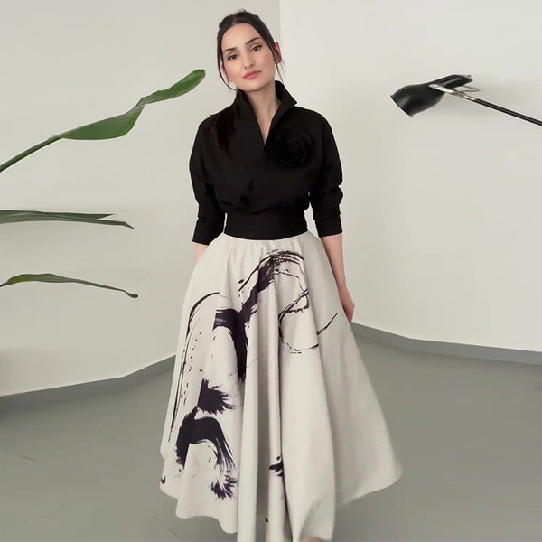 Women's Fashion Lace-up Girdle Printing Suit Q119-CJLY2267527