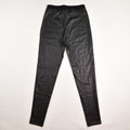 Women's Black Pleather Leggings, Size M, SKU #0665