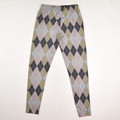 Women's Argyle Patterned Leggings, Size S