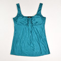 This teal sleeveless blouse is a size M, by BCX.