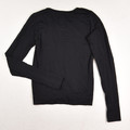 Women's Black Long Sleeve Activewear Shirt, Size XS
