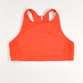 This women's sports bra by Brooks is red, a size 38 A/B.