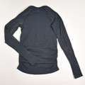 Women's Grey Sparkly Long Sleeve Activewear Shirt, Size XS