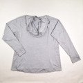 Women's Grey Hooded Pullover Shirt, Size XXL