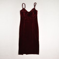 Women's Burgundy Spaghetti Strap Dress, Size S, SKU #0247