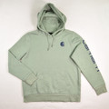This Carhartt sweatshirt is a light green, size L, Relaxed Fit.